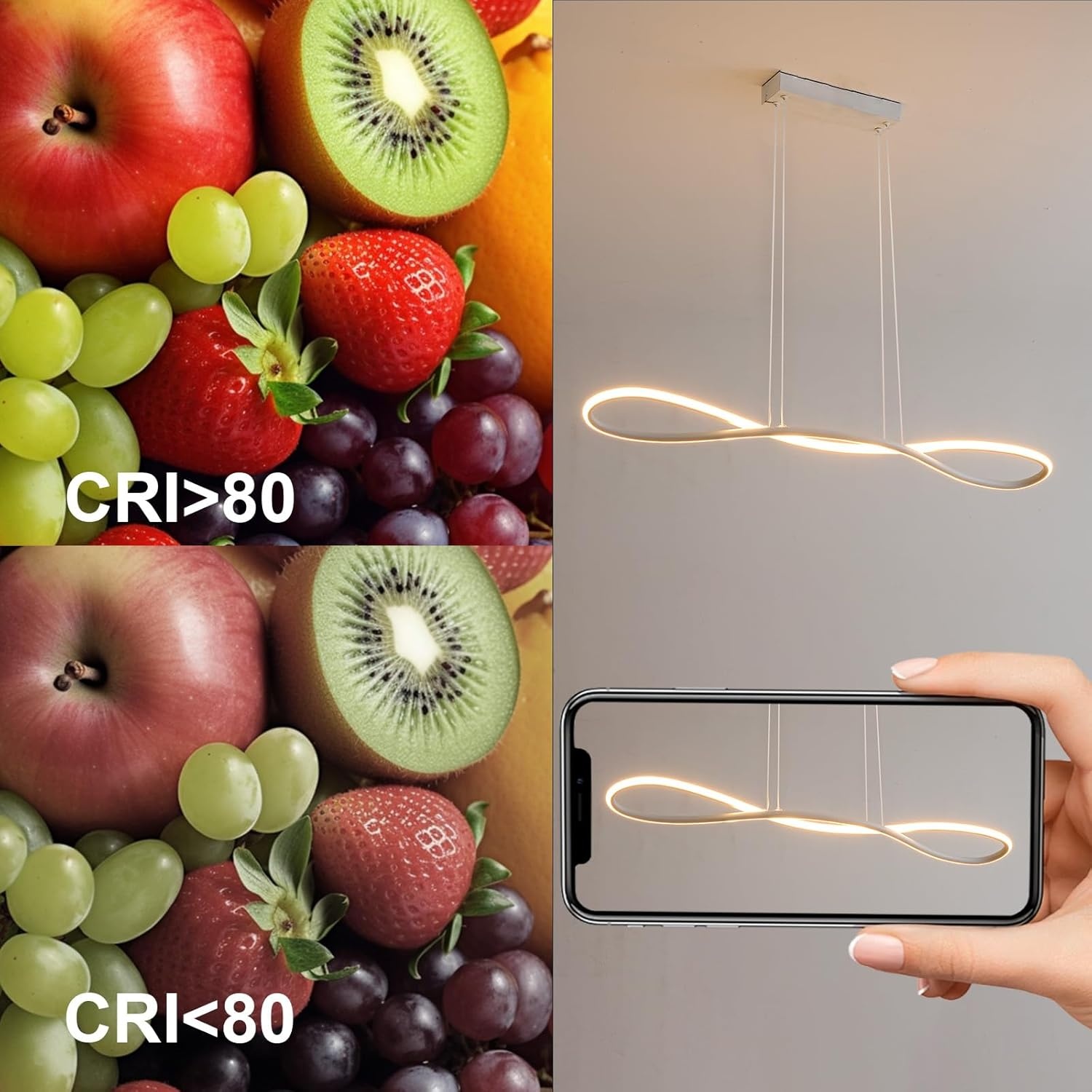 Moderne LED pendellamp 90cm wit, dimbaar met afstandsbediening, hoogte verstelbaar