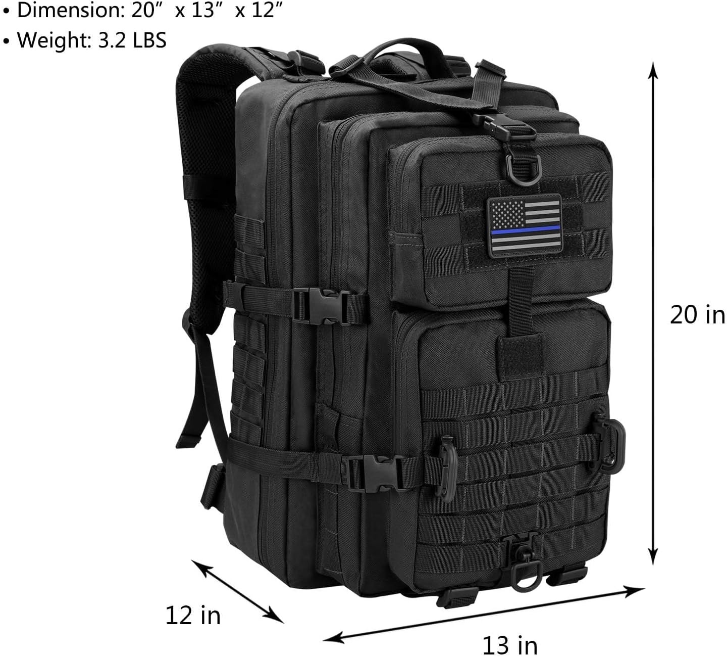 Hannibal Tactical 40L MOLLE Rugzak - Legergroen - 3-Dagen Pack