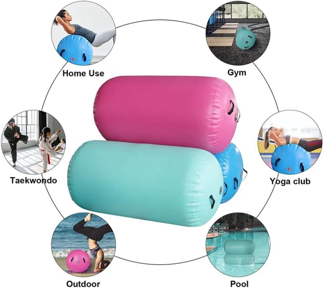 Air Roller Gymnastiek Vat Tumbling Mat Opblaasbaar 60/75/90 CM Air Spot Tumble Track Mat Backbend Trainer met Elektrische Luchtpomp voor Training/Yoga/Backflip/Thuisgebruik