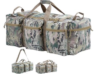 Grote Militaire Duffle Bag Camo 100L met Afneembare Rugzakbanden