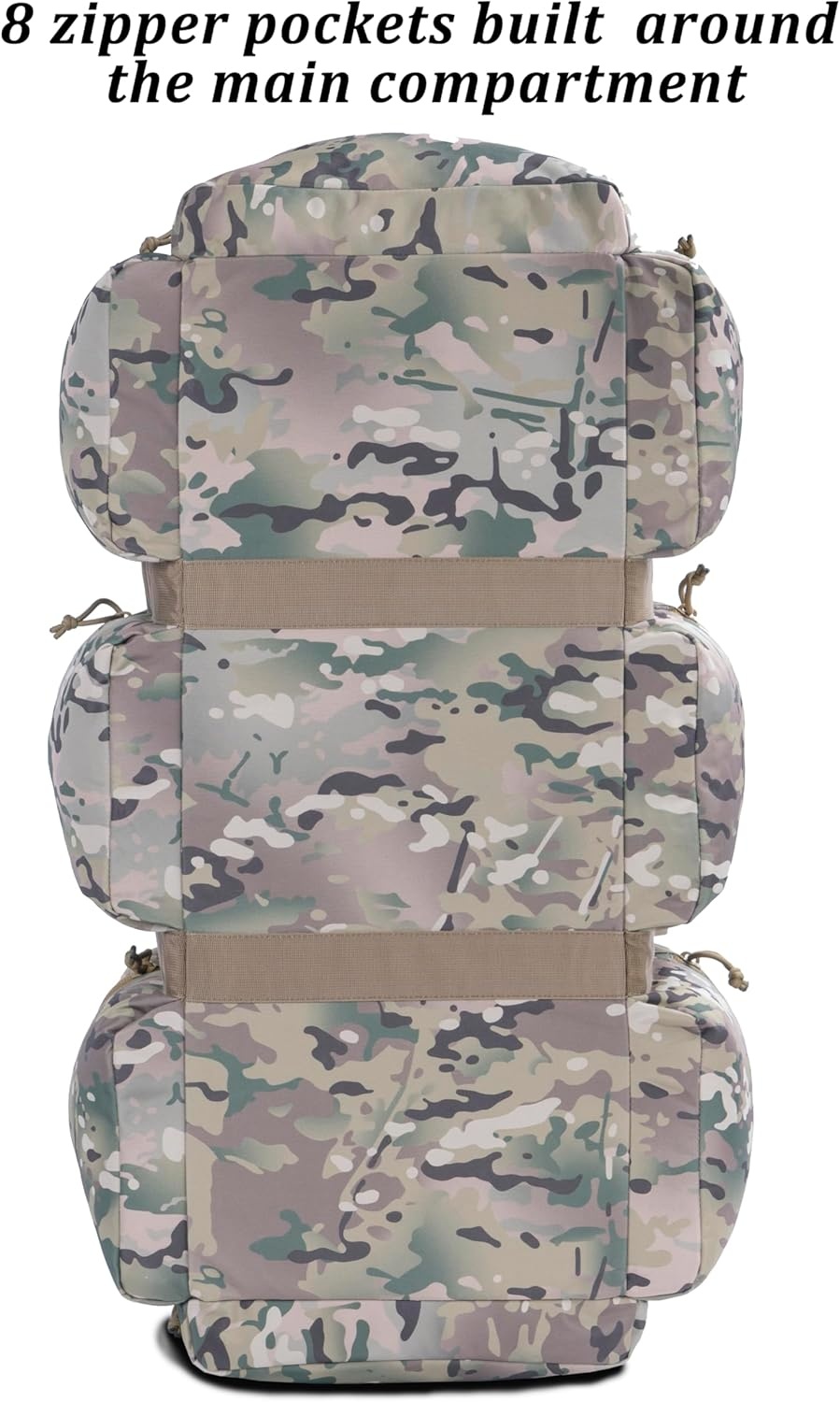 Grote Militaire Duffle Bag Camo 100L met Afneembare Rugzakbanden