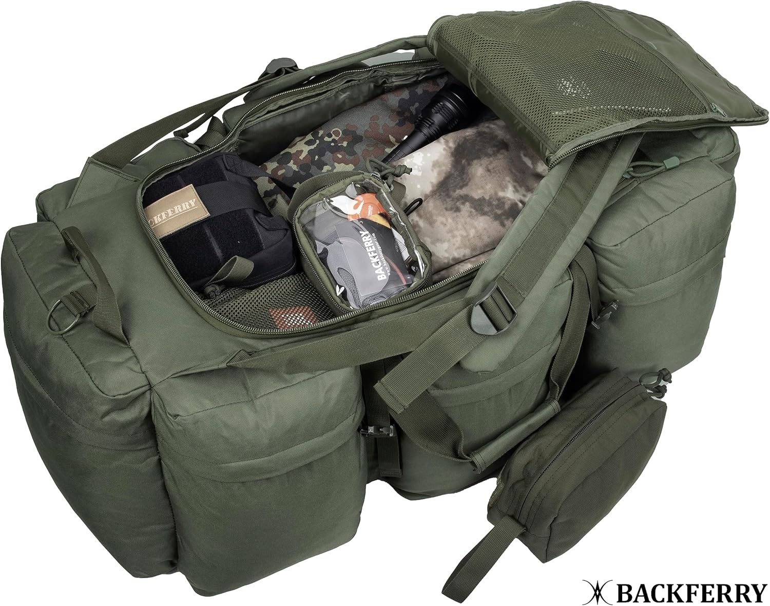 Grote Militaire Duffle Bag Camo 100L met Afneembare Rugzakbanden