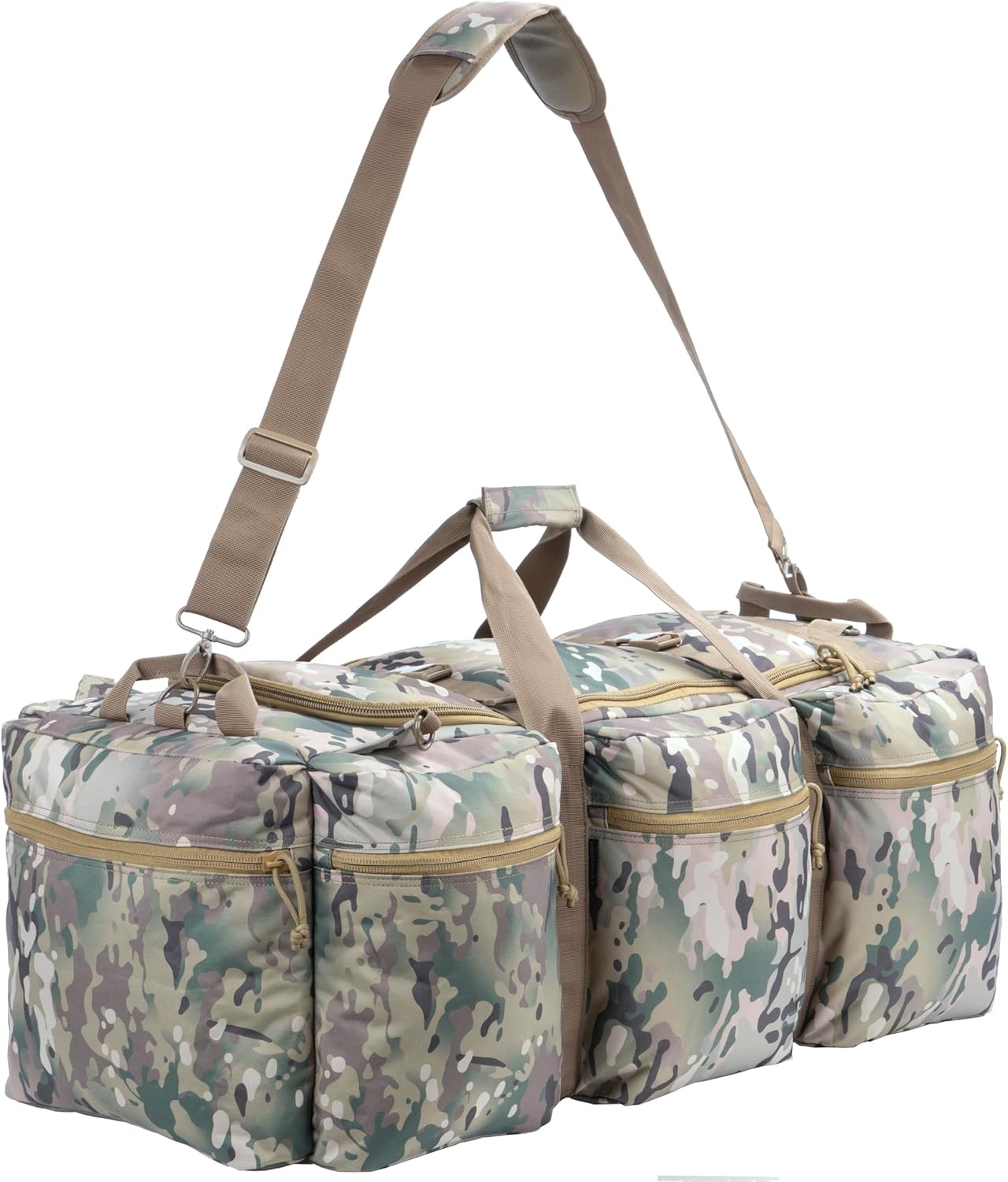 Grote Militaire Duffle Bag Camo 100L met Afneembare Rugzakbanden