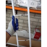 vidaXL Bedframe met hoofd- en voeteneinde metaal wit 140x200 cm