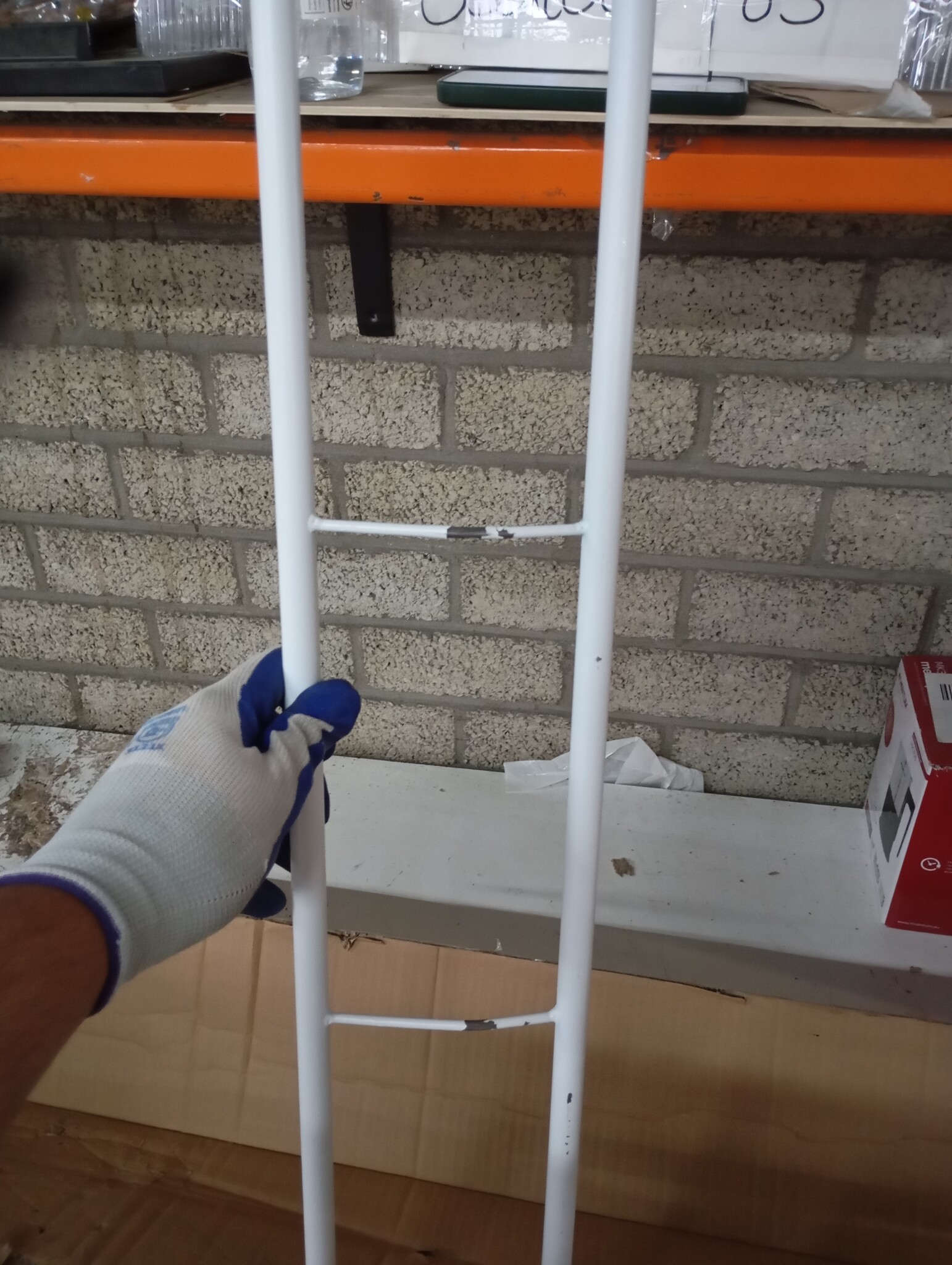 vidaXL Bedframe met hoofd- en voeteneinde metaal wit 140x200 cm