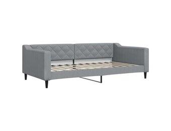 Slaapbank Stof Lichtgrijs 100x200 cm met 35% Korting