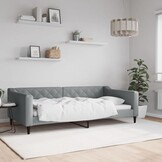 Slaapbank Stof Lichtgrijs 100x200 cm met 35% Korting