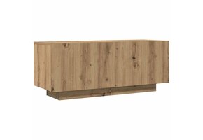 Tv-meubel 100x35x40cm Bewerkt Hout Artisanaal Eiken - 46% Korting