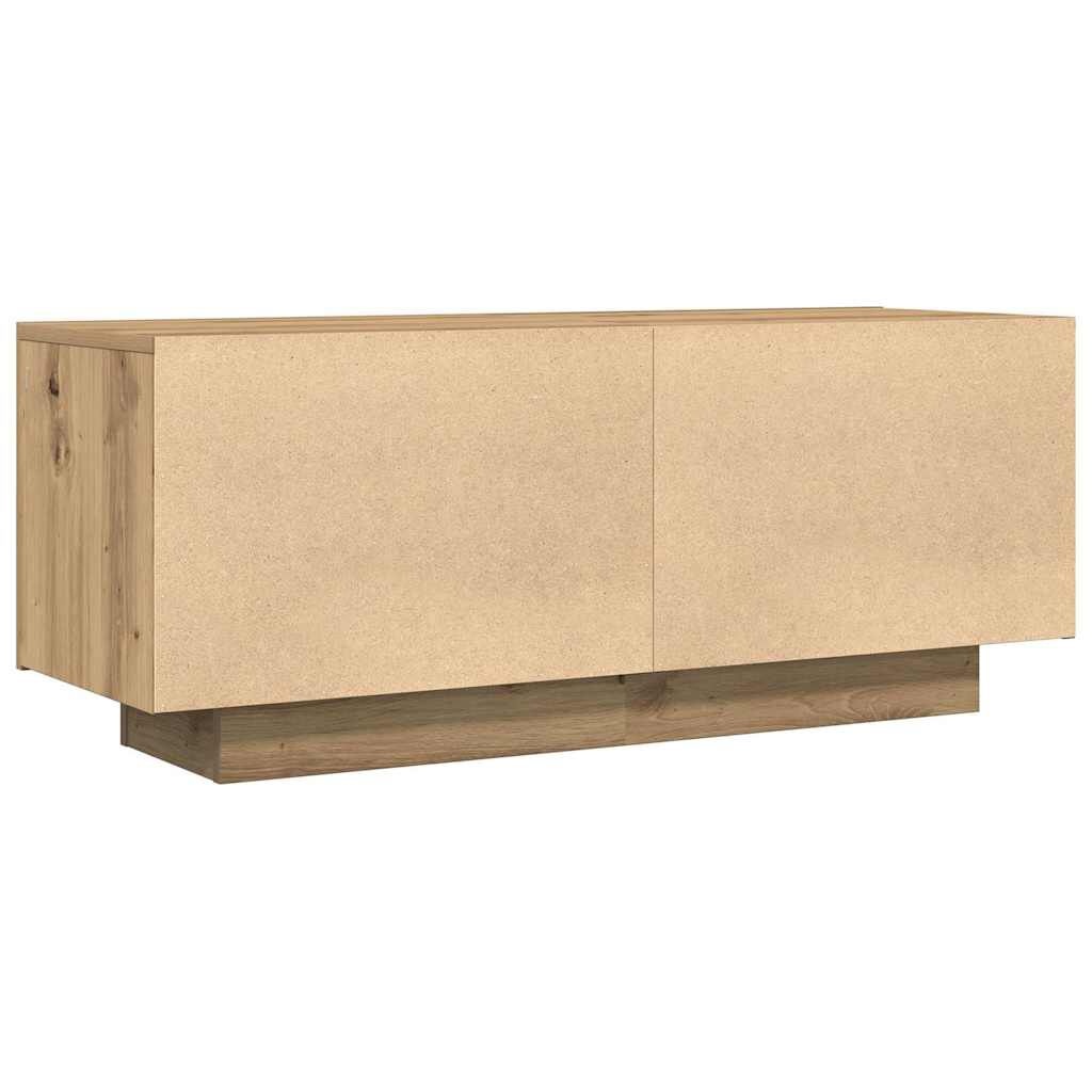 vidaXL Tv-meubel 100x35x40 cm bewerkt hout artisanaal eikenkleurig