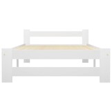 vidaXL Bedframe massief grenenhout wit 100x200 cm