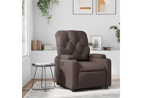 Verstelbare Kunstlederen Fauteuil Bruin - 47% Korting!