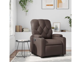 vidaXL Fauteuil verstelbaar kunstleer bruin