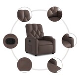 vidaXL Fauteuil verstelbaar kunstleer bruin
