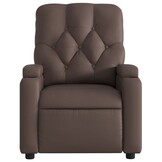 vidaXL Fauteuil verstelbaar kunstleer bruin