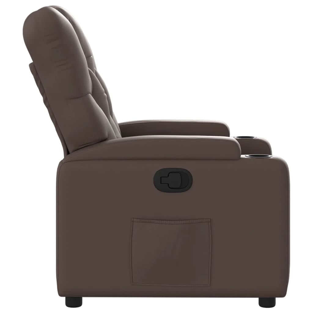 vidaXL Fauteuil verstelbaar kunstleer bruin