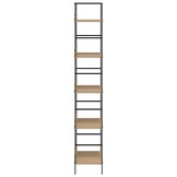 vidaXL Boekenkast 5 schappen 60x27,6x158,5 cm bewerkt hout eikenkleur