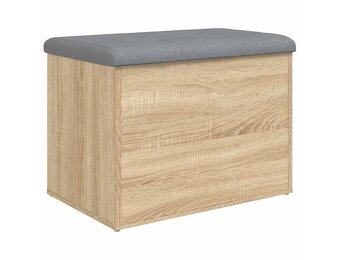vidaXL Opbergbankje 62x42x45 cm bewerkt hout sonoma eikenkleurig