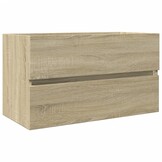 vidaXL Wastafelkast 80x38,5x45 cm spaanplaat sonoma eikenkleurig