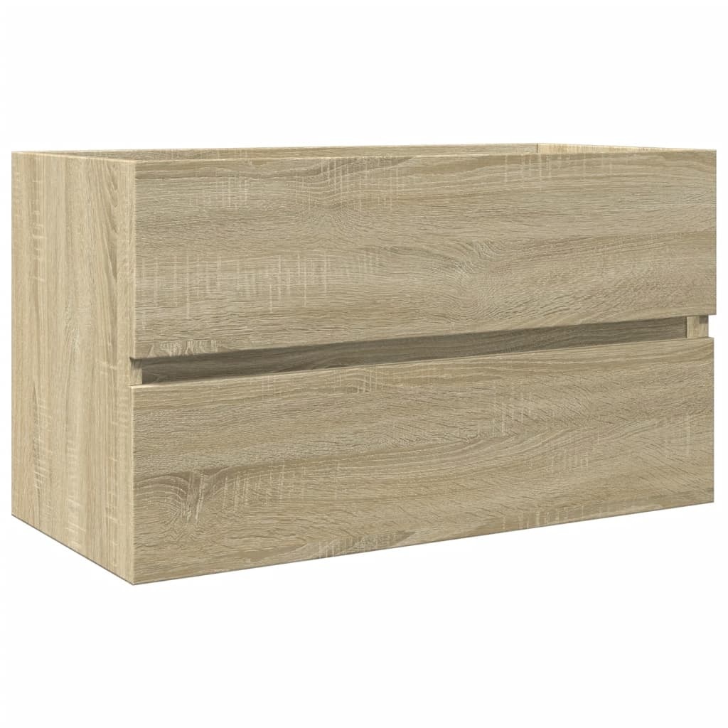vidaXL Wastafelkast 80x38,5x45 cm spaanplaat sonoma eikenkleurig