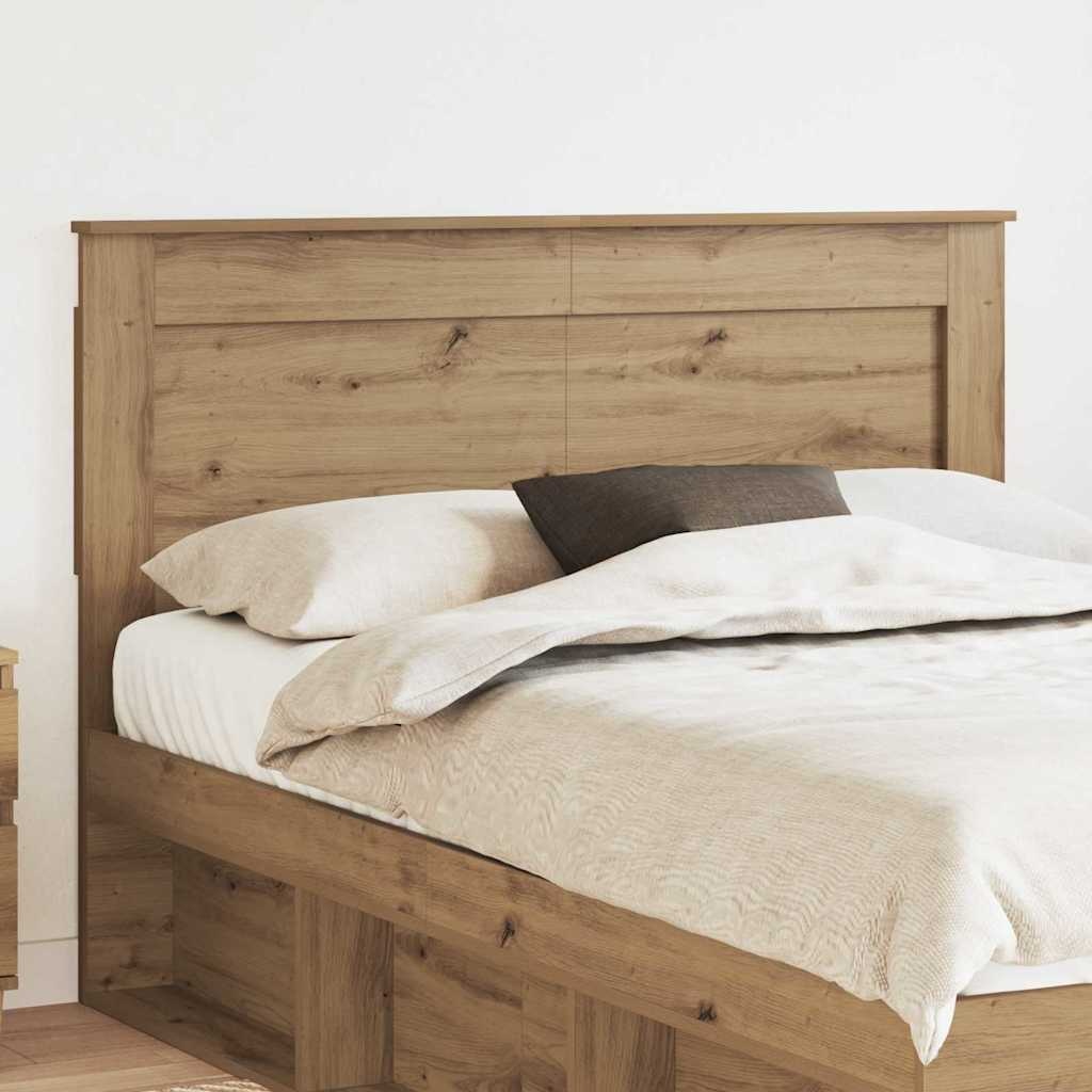vidaXL Hoofdbord met hoofdeinde Artisan Eiken 160 cm Bewerkt hout