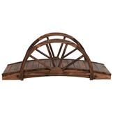 Houten Tuinbrug met Halve Wielen - 34% Korting