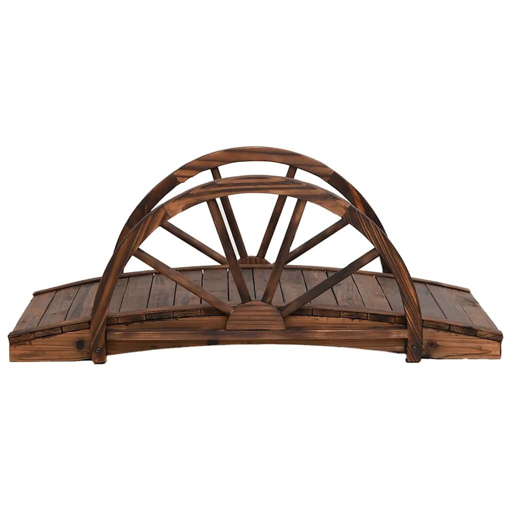 Houten Tuinbrug met Halve Wielen - 34% Korting