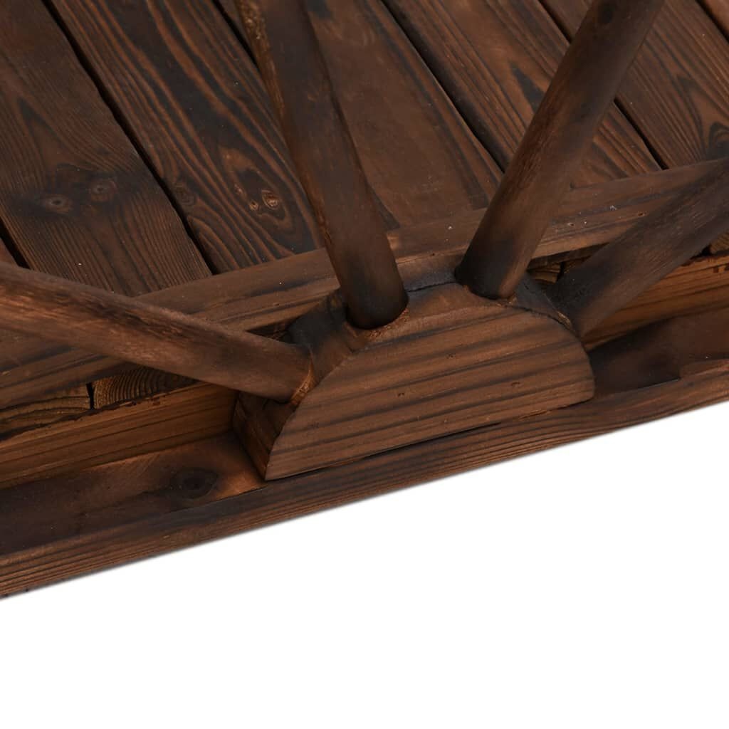 Houten Tuinbrug met Halve Wielen - 34% Korting