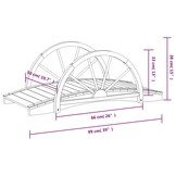 Houten Tuinbrug met Halve Wielen - 34% Korting