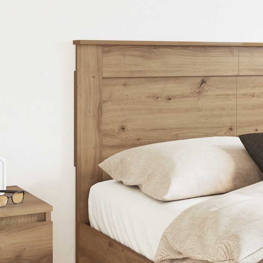 vidaXL Hoofdbord met hoofdeinde Artisan Eiken 160 cm Bewerkt hout