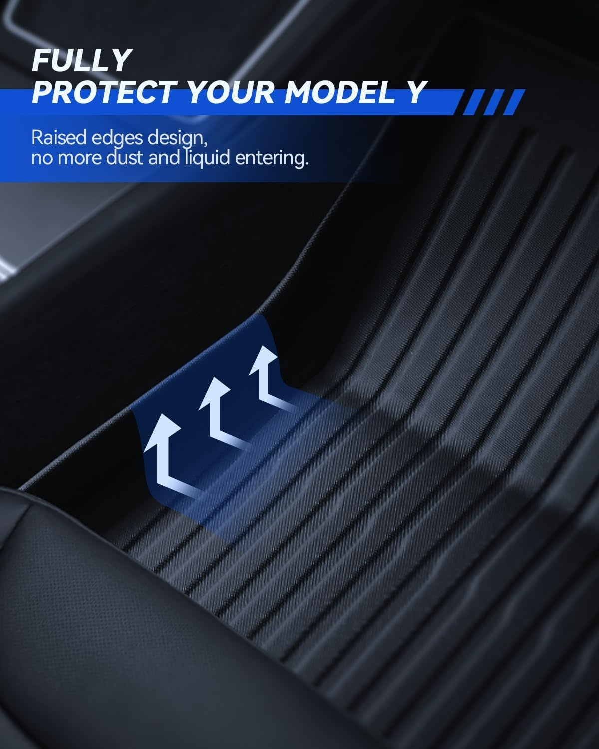 Vloermatten 9 stuks voor Tesla Model Y 2025-2026 Premium/Performance TPE all-weather 3D hoge rand antislip waterdichte kofferbakmat en tweede rij zitrij rughoes voor model Y Juniper accessoires