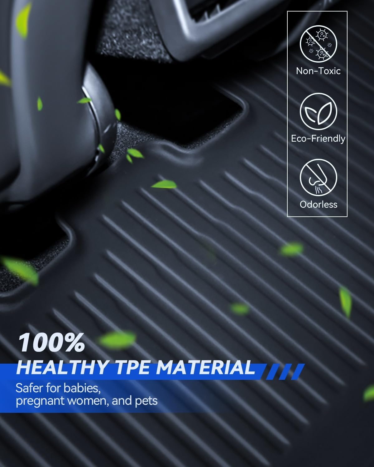 Vloermatten 9 stuks voor Tesla Model Y 2025-2026 Premium/Performance TPE all-weather 3D hoge rand antislip waterdichte kofferbakmat en tweede rij zitrij rughoes voor model Y Juniper accessoires