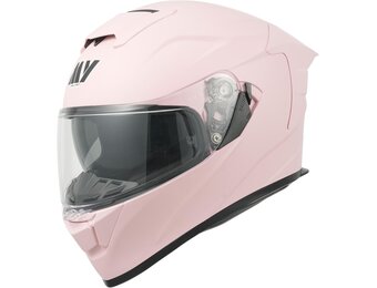 MY Integraalhelm Mopedhelm MY-936 Matt Roze met Zonnevizier, ECE 22.06 Goedgekeurd