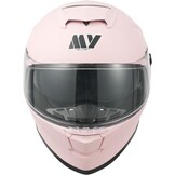 MY Integraalhelm Mopedhelm MY-936 Matt Roze met Zonnevizier, ECE 22.06 Goedgekeurd