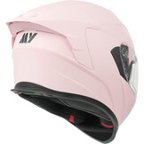 MY Integraalhelm Mopedhelm MY-936 Matt Roze met Zonnevizier, ECE 22.06 Goedgekeurd