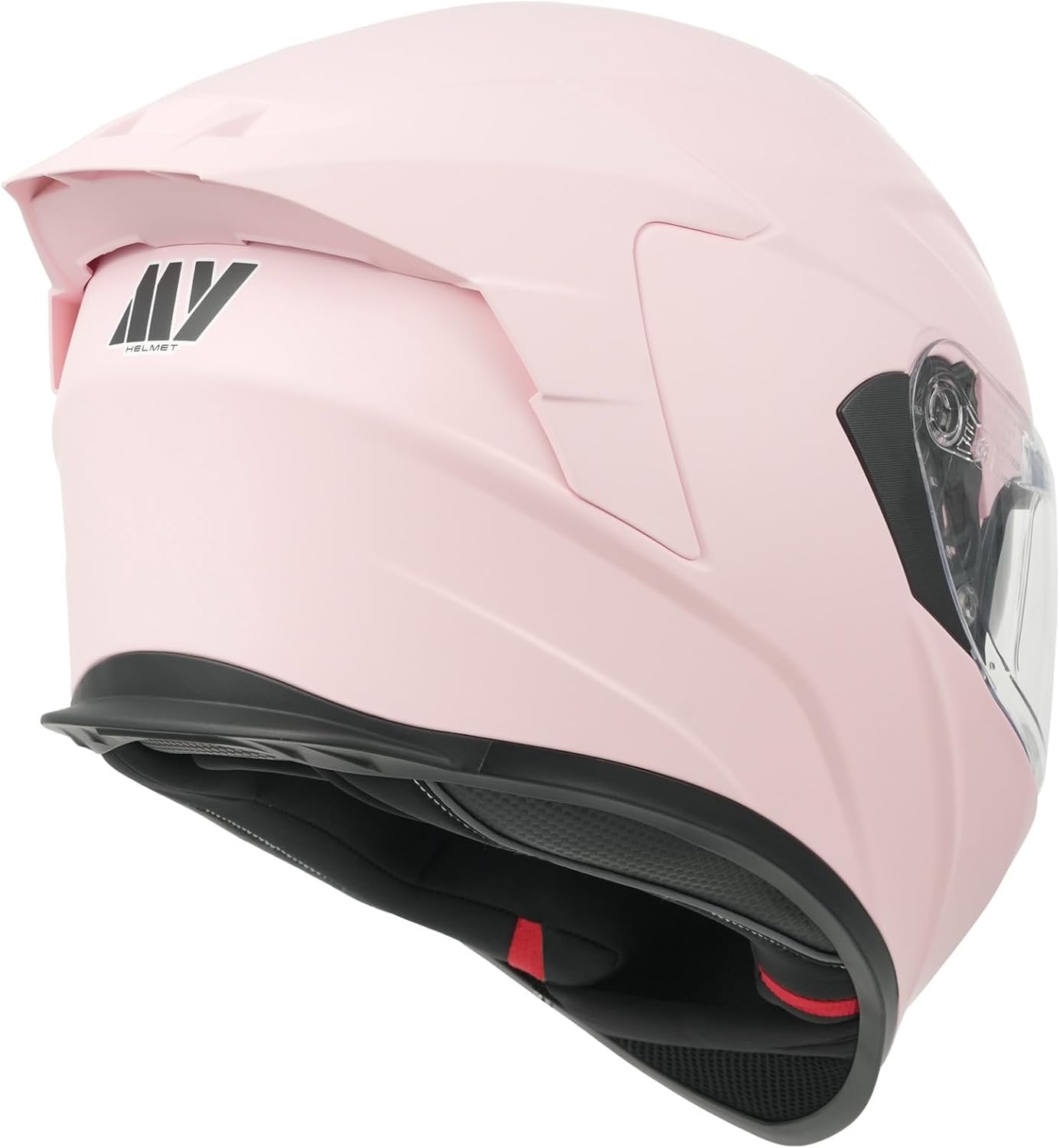 MY Integraalhelm Mopedhelm MY-936 Matt Roze met Zonnevizier, ECE 22.06 Goedgekeurd