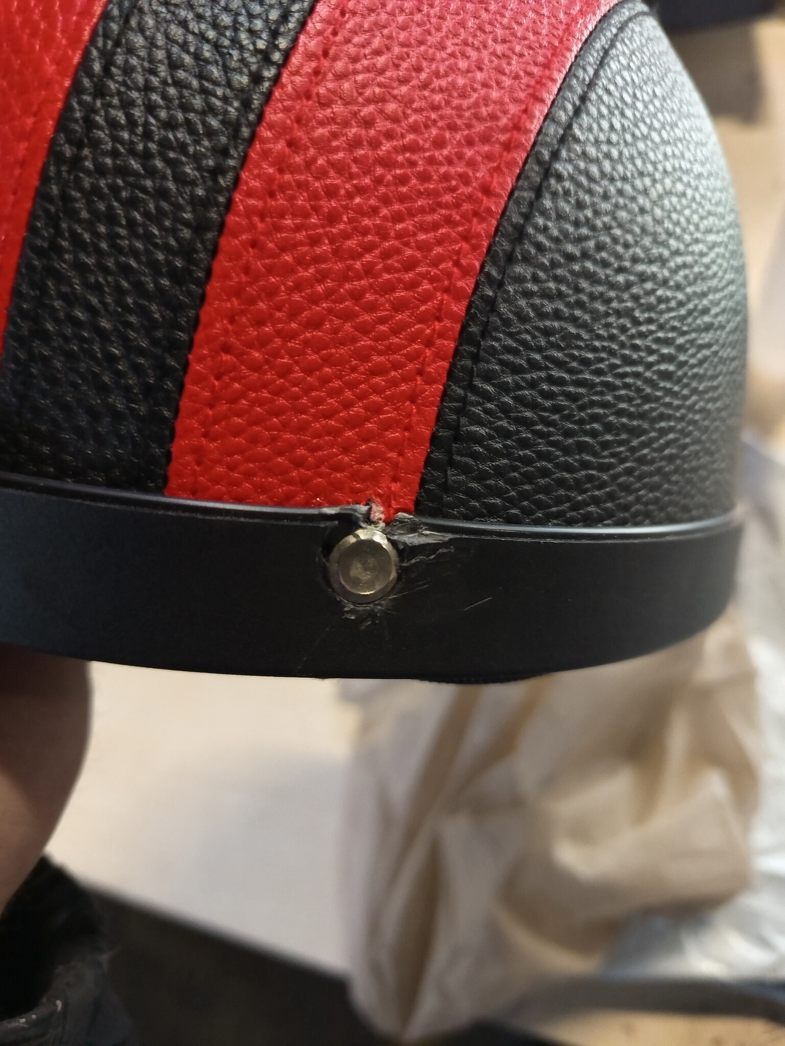 Estink Motorhelm Half Open met Veiligheidsbril, Scooterveiligheid, Rood, 54-60 cm