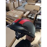 Estink Motorhelm Half Open met Veiligheidsbril, Scooterveiligheid, Rood, 54-60 cm