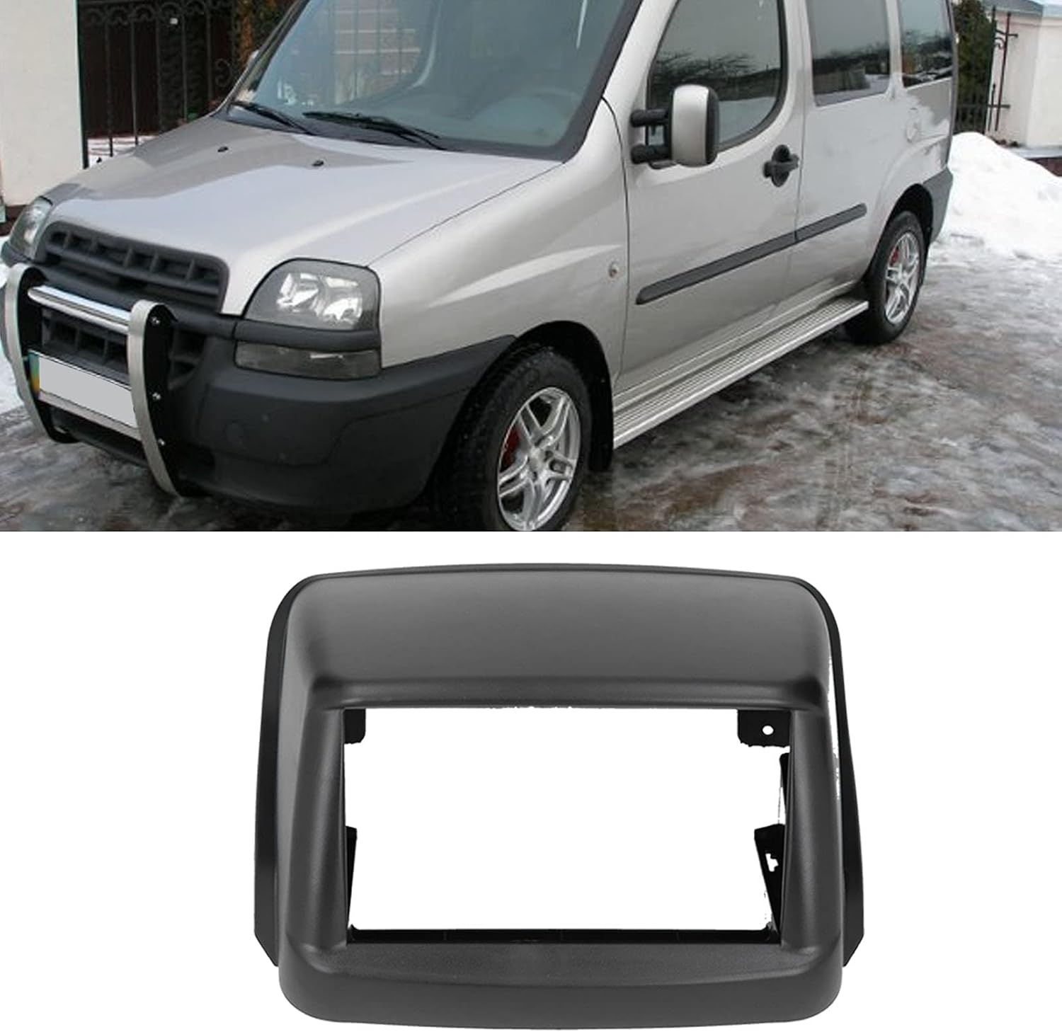 2-DIN 7" Radio Fascia Kit Dashboard Frame voor Fiat Doblo 2002-2017