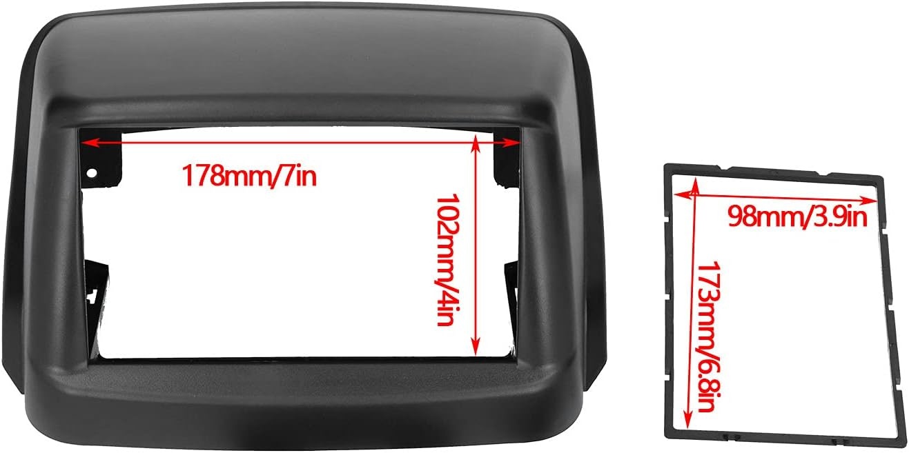 2-DIN 7" Radio Fascia Kit Dashboard Frame voor Fiat Doblo 2002-2017