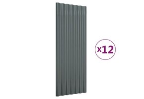 Dakpanelen Staal Antraciet 12 stuks 100x36 cm | 34% Korting