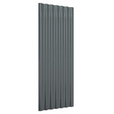 vidaXL Dakpanelen 12 st 100x36 cm gepoedercoat staal antracietkleurig