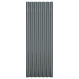 vidaXL Dakpanelen 12 st 100x36 cm gepoedercoat staal antracietkleurig