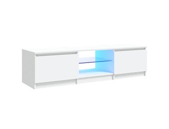 vidaXL Tv-meubel met LED-verlichting 140x40x35,5 cm wit