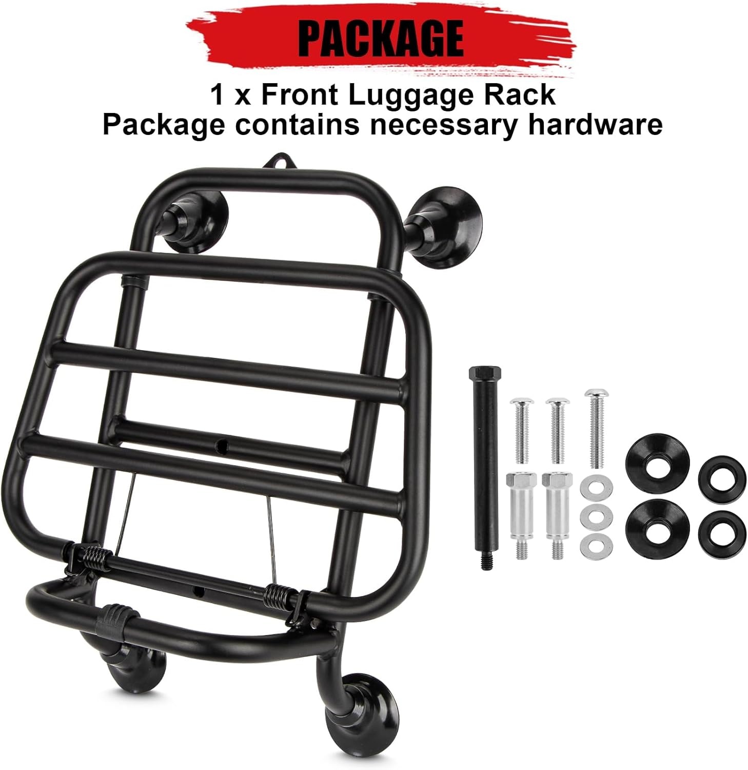 Zwarte Bagagedrager voor Vespa GTS 300 125 250 (2018-2025)