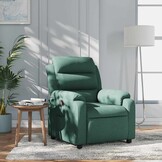 vidaXL Fauteuil verstelbaar stof donkergroen
