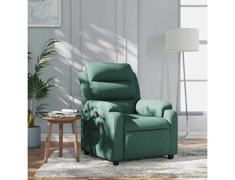 vidaXL Fauteuil verstelbaar stof donkergroen