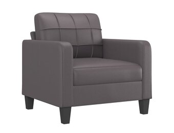 vidaXL Fauteuil 60 cm kunstleer grijs