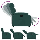 vidaXL Fauteuil verstelbaar stof donkergroen