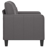 vidaXL Fauteuil 60 cm kunstleer grijs
