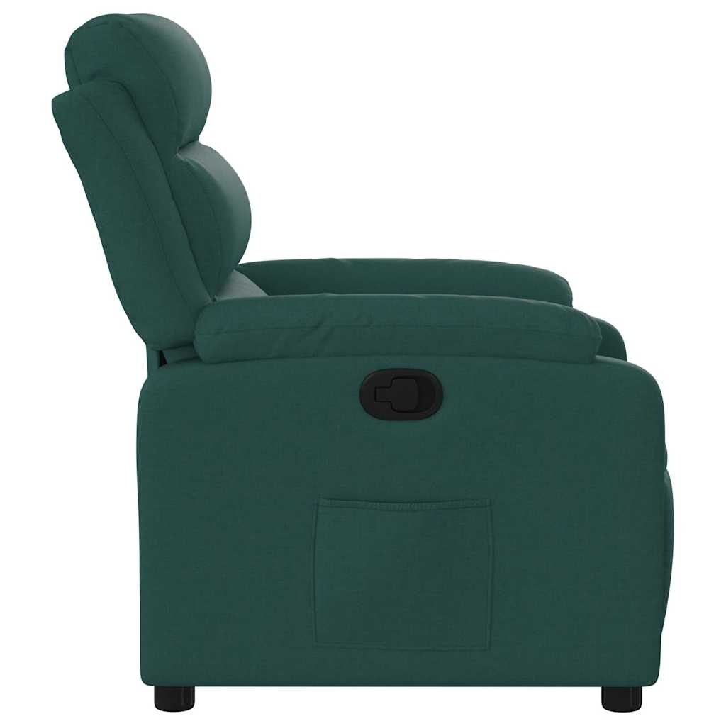 vidaXL Fauteuil verstelbaar stof donkergroen